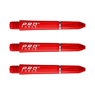 Winmau Pro-Force Red Short Nylon Ring Grip Dart Stems - 1 Set Per Pack (3 Shafts In Total)