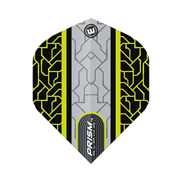 Winmau Prism Alpha Circuit Black & Yellow Dart Flights - 1 Set Per Pack (3 Flights In Total) thumbnail