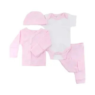 softtouch Soft Touch Babykleding Set Meisjes Katoen Roze 4-delig Mt 50/56
