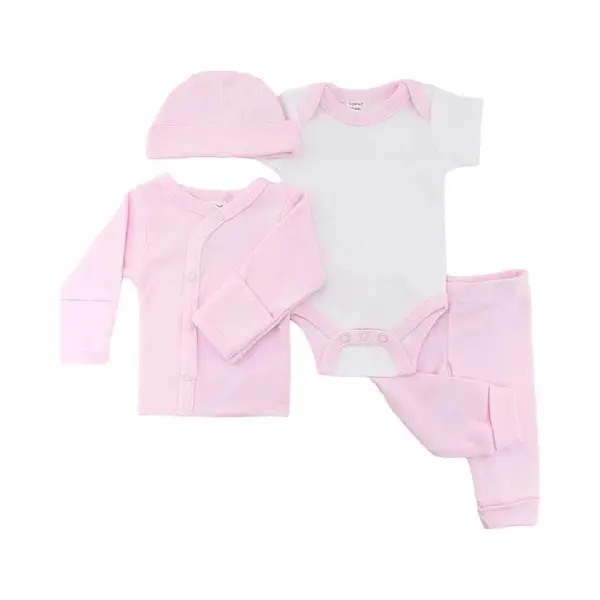 softtouch Soft Touch Babykleding Set Meisjes Katoen Roze 4-delig Mt 50/56 thumbnail