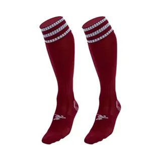 Precision Pt 3 Stripe Pro Football Socks Boys Maroon/White