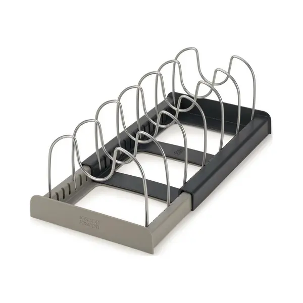 Joseph Joseph Joseph DrawerStore Expanding Cookware Organiser, Space Saving Storage For Pan Lids, Baking Trays - Grey, 24 thumbnail
