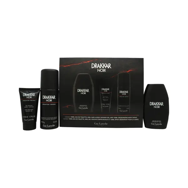 Guy Laroche, Schoonheidsgeschenkset, Drakkar Noir Geschenkset Van - 100ml Edt, 150ml Deodorant Spray, 50ml Douchegel thumbnail