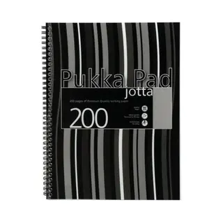 Cw Office Pukka Jotta Wire A5 Poly Bk Stripe PK3 - Notebooks - Wirebound Notebooks