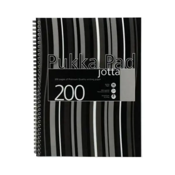 Cw Office Pukka Jotta Wire A5 Poly Bk Stripe PK3 - Notebooks - Wirebound Notebooks thumbnail