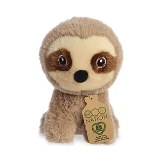 Aurora Pluche Dieren Knuffel - Luiaard - Van 13 Cm - Knuffeldieren - Luiaards - Dieren Speelgoed