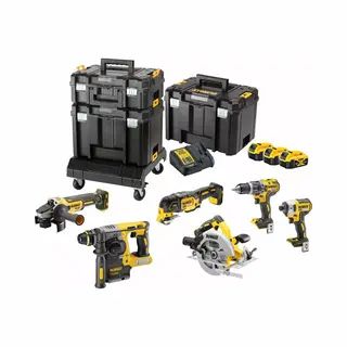 DeWALT DCK685P3T-Qw 18V Li-ion Xr Accu 6-delige Combiset (3x 5.0Ah) In Tstak (incl. Trolley) - Koolborstelloos