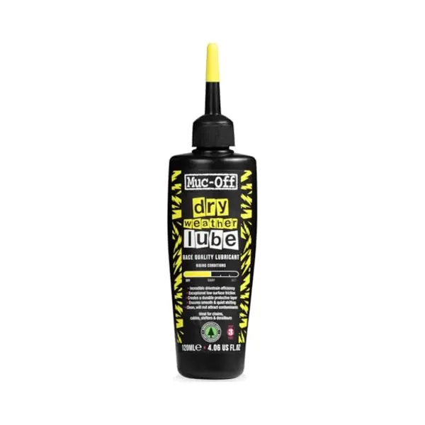 Muc Off Muc-Off Dry Chain Lube - Wax-Based Biodegradable Bike Chain Oil For Dry Weather - Silky Gear Shifts - Mtb, Road & Cyclocross Biking Essentials - 120ml thumbnail