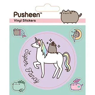 Pusheen the Cat Pusheen, PS7377, Pusheen - Mythical Vinyl Sticker, Multi-Color, 10 X 12.5cm