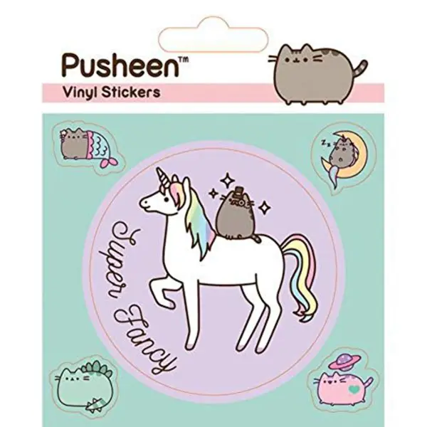 Pusheen the Cat Pusheen, PS7377, Pusheen - Mythical Vinyl Sticker, Multi-Color, 10 X 12.5cm thumbnail