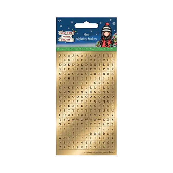 docrafts Santoro Gorjuss Mini Foil Alphabet Stickers - Christmas Collection - 2 Pack thumbnail
