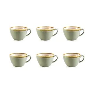 Olympia Kiln Cappuccino Kop Mosgroen 34cl ( Set Van 6 )
