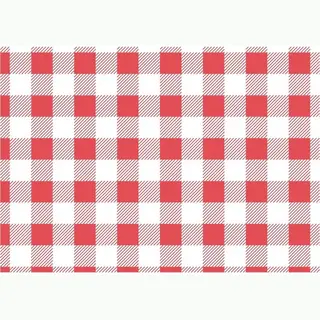 Non Branded CL657 Red Gingham Greaseproof Paper, 250 Mmx 250 Mm (Pack Of 200)