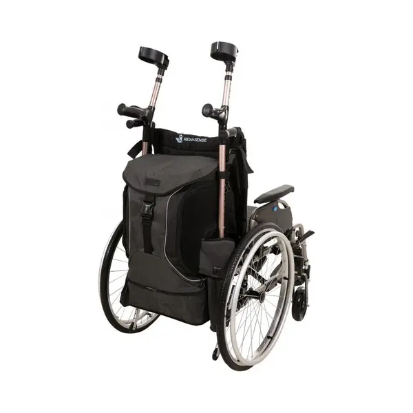 Splash Torba Go Rolstoel&Scootmobieltas - Go De Luxe - Groot - Grijs Met Zwarte Streep thumbnail