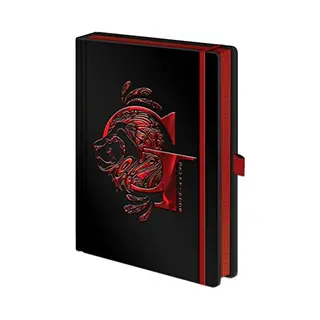 Hole in the Wall Harry Potter - Gryffindor - A5 - Premium Notitieboek - Rood En Zwart