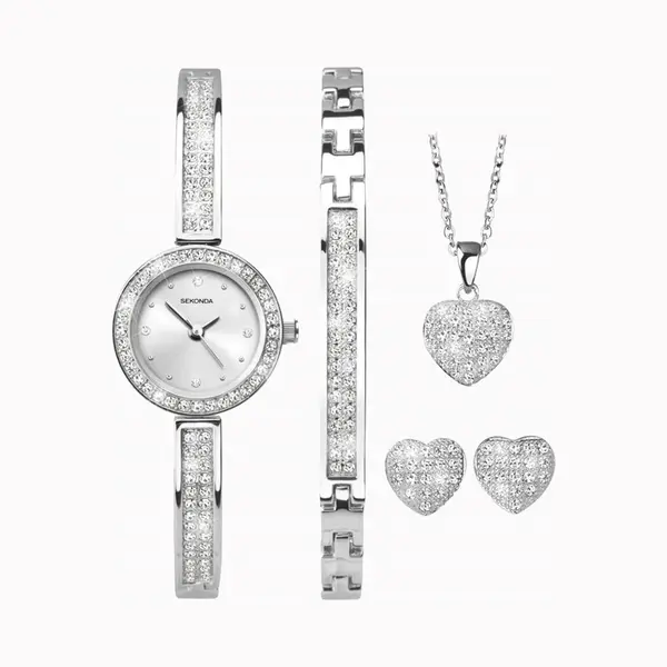 Sekonda 2528G Bracelet, Necklace, Earrings And Watch Gift Set - W32163 thumbnail