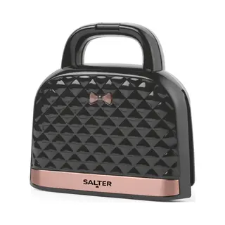 Salter Sandwich-Toaster – Handtaschenform Toaster, Antihaftbeschichtet, Tief Gefüllt, Für 2 Toastsandwiches, 4-Scheiben-Grillpresse, Automatische