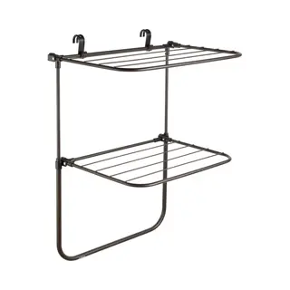 Beldray 2 In 1 Hanging Clothes Airer – Hang On Radiator, Over-Door Drying Rack, Adjustable Shelves, Space-Saving, Folds Flat For Easy Storage, 8kg