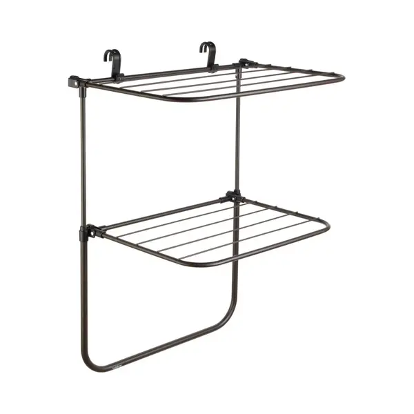 Beldray 2 In 1 Hanging Clothes Airer – Hang On Radiator, Over-Door Drying Rack, Adjustable Shelves, Space-Saving, Folds Flat For Easy Storage, 8kg thumbnail