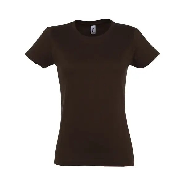 Sols Womens/Ladies Imperial Heavy Short Sleeve T-Shirt (Chocolate) - Size Large thumbnail