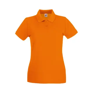 Fruit Of The Loom Vrouwen Dames-Fit Premium Poloshirt Met Korte Mouwen (Oranje) M