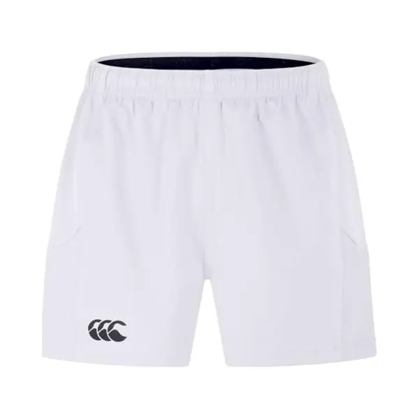 Canterbury Men's Advantage Rugby Shorts 2.0 | Elasticated Waist | Ccc Logo Gym Shorts, White, M thumbnail