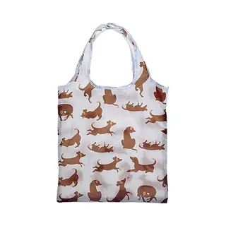 Puckator Foldable Reusable Shopping Bag - Catch Patch Dog Design - Folding Shopping Bags - Foldable Tote Bag - Foldaway Shopping Bags - Foldable -