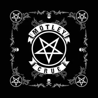 Rock Off Motley Crue - Pentagram Bandana - Zwart