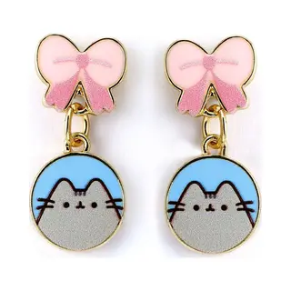 The Carat Shop Pusheen Drop Earrings Pink Bows Earrings