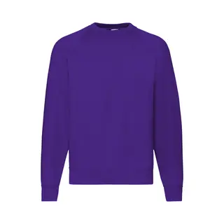 Fruit Of The Loom Men's Raglan Sleeve Belcoro Sweatshirt In Purple | Size, 2XL