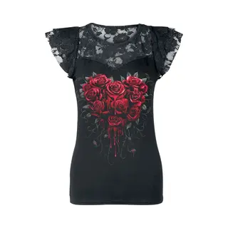 Spiral - Gothic T-shirt - Bleeding Heart - S Tot 4XL - Voor Vrouwen - Zwart