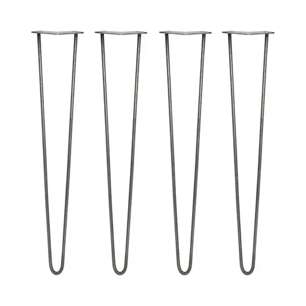 Skiski 4 X 71cm 2 Streben Hairpin Legs Tischbeine Möbelbeine Stuhlbeine 10mm D Rohstahl thumbnail