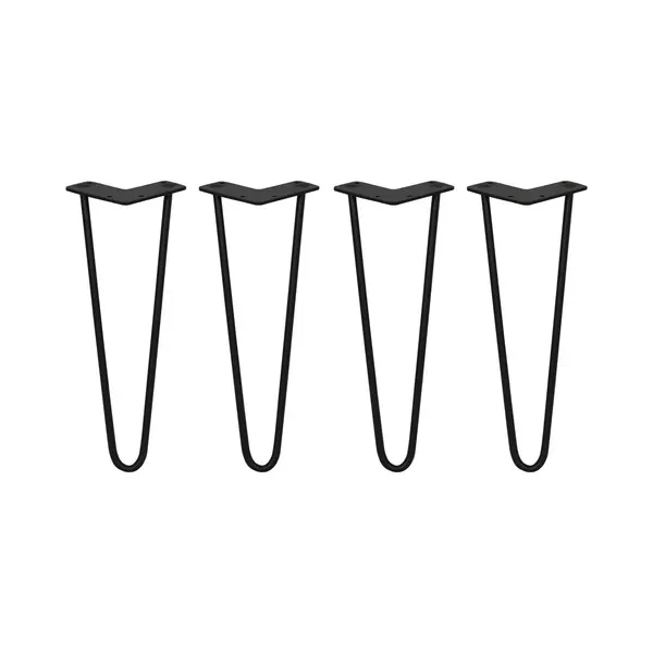 Monstershop 4 X 14" Hairpin Legs - 2 Prong - 10Mm - Black thumbnail