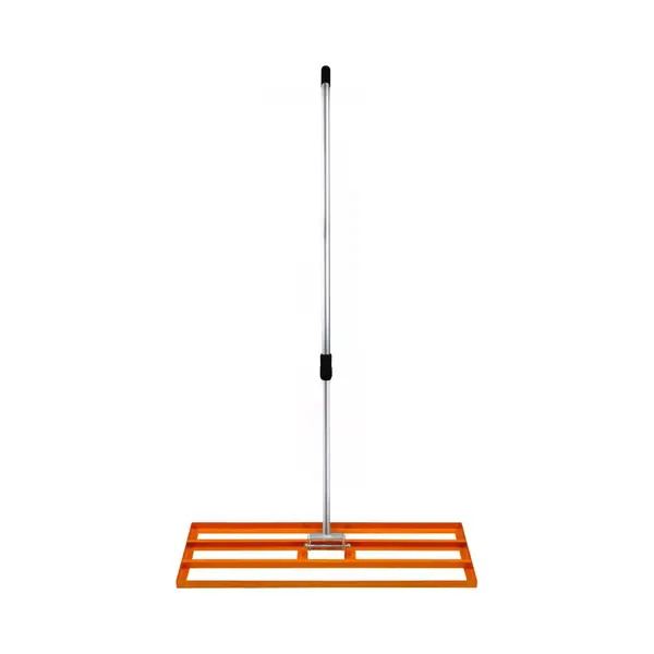 Monster Shop - Rasenrakel 100cm Levelingrake Rasen Rakel Rake Stahl Orange 1.9m Flächenebener thumbnail