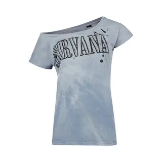 Nirvana T-shirt - In Utero Collage - M Tot Xxl - Voor Vrouwen - Lichtblauw