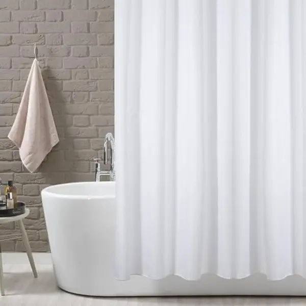 Kav – Douchegordijn - 180x220cm - Polyester - Wit thumbnail