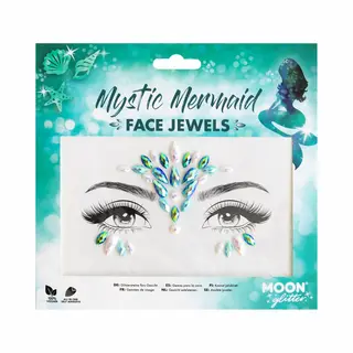 Moon Creations - Moon Glitter - Mystic Mermaid Gezicht Diamanten Sticker - Multicolours