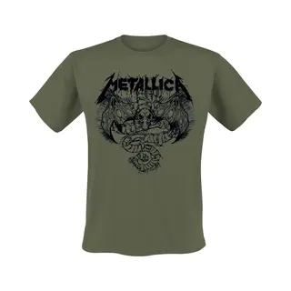 Metallica T-shirt - Roam Blast Olive - S Tot Xxl - Voor Mannen - Olijf