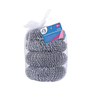 Did Schuursponsjes - 4x - Rvs - Staalspons - Sponzen - 6 Cm