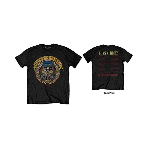 Rock Off Guns N' Roses - Skull Circle Heren T-shirt - Xl - Zwart thumbnail