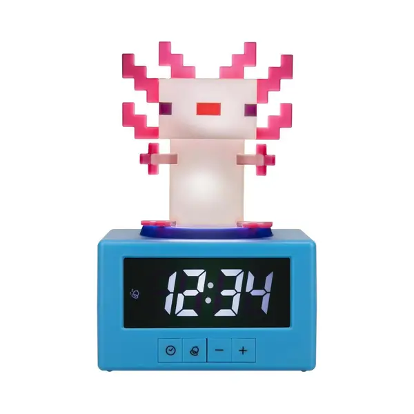 Paladone Minecraft Axolotl Digital Alarm Clock With Night Light Function, Officially Licensed Gaming & Bedroom Décor Gift For Kids & Teens thumbnail