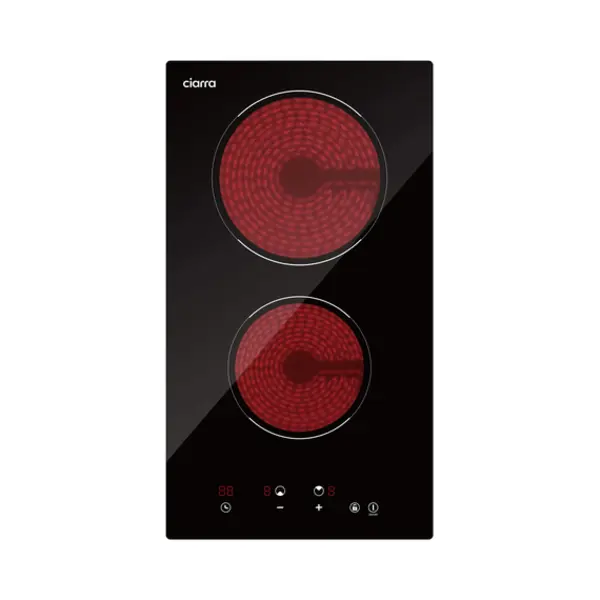 Ciarra CRGDBCH302T-Ow kookplaat Zwart Ingebouwd 29 cm Keramisch 2 zone(s) thumbnail