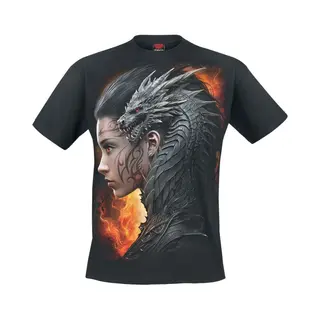 Spiral Draco Queen T-Shirt Black