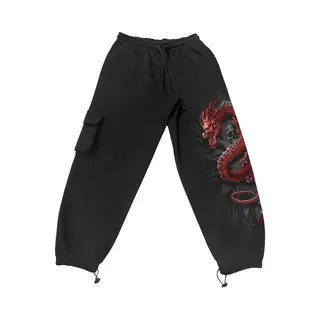 Spiral Trainingsbroek - Oriental Dragon - Casual Cargo Joggers - M Tot Xxl - Voor Mannen - Zwart
