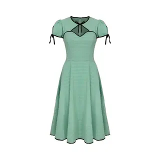 Hell Bunny Casey Dress Midi Dress Green Black