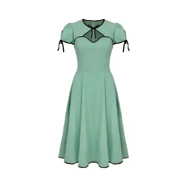 Hell Bunny Casey Dress Midi Dress Green Black thumbnail