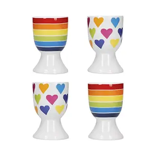 KitchenCraft Egg Cup Set, Porcelain