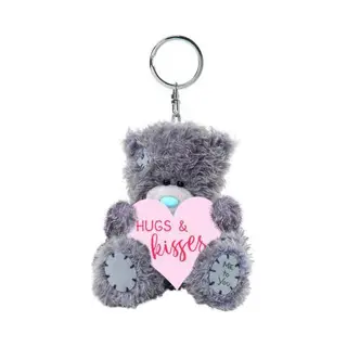 Me To You Bear Me To You Tatty Teddy Pluche Sleutelhanger "Hugs And Kisses" - Officiële Collectie, Grijs/roze, één Maat, Modern, Grijs., Eén Maat, Modern