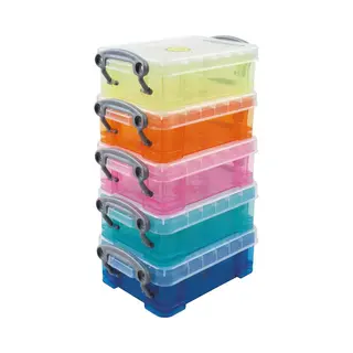 Really Useful Boxes Opbergdoos Set Van 5 X 0.2 Liter Assorti Kleuren