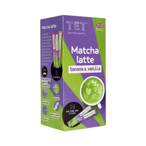 Instant Tea Drink True English Tea Matcha Latte Banana & Vanilla, 10 Pcs. thumbnail